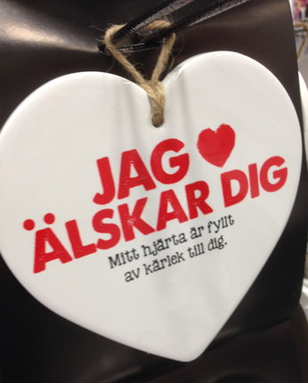 Hjärta med Jag älskar dig