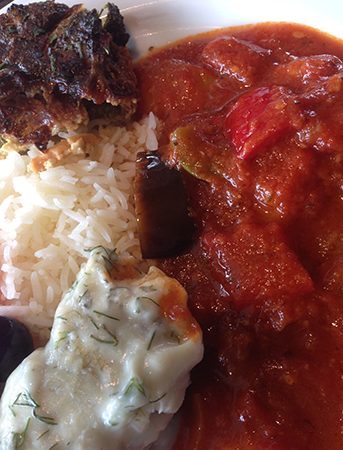 Broccoligratäng ris vegetarisk gryta fisk