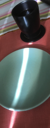 Kaffemugg och assiett