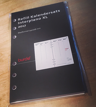 Kalendersats 2017 för filofax