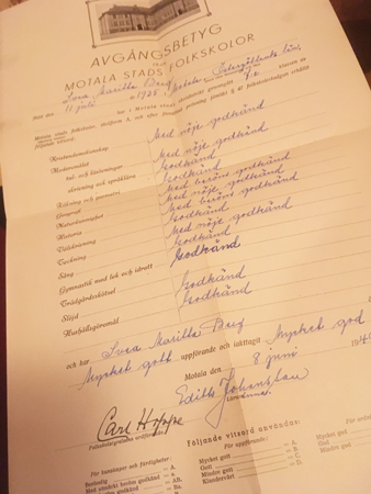 Mammas avgångsbetyg