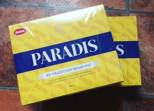 Två chokladaskar Paradis