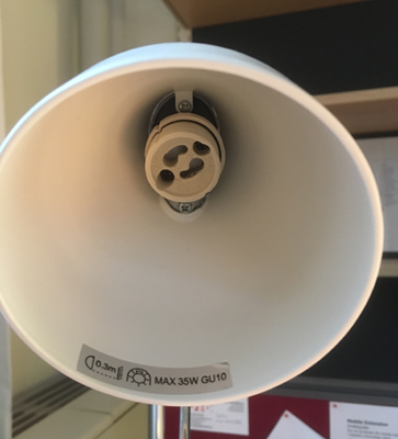 Skrivbordslampa utan glödlampa