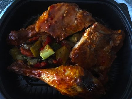Kyckling och grillade grönsaker