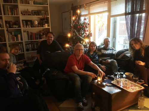 Familjen julen 2016 hos Anna