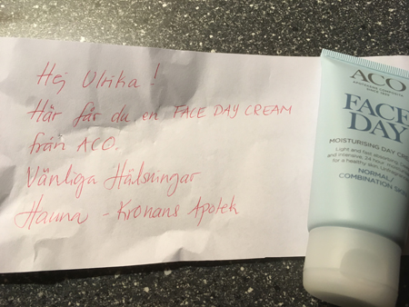En tub dagcreme från Kronans apotek