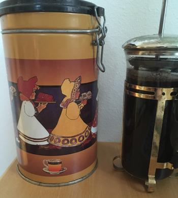 Kaffeburk och pressobryggare