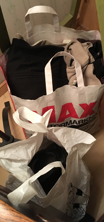 Skor och kläder till återvinning