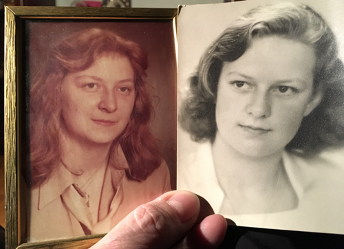 Jag och mamma som tonåringar