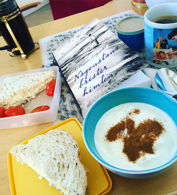 Lunch med boken Någonstans brister himlen