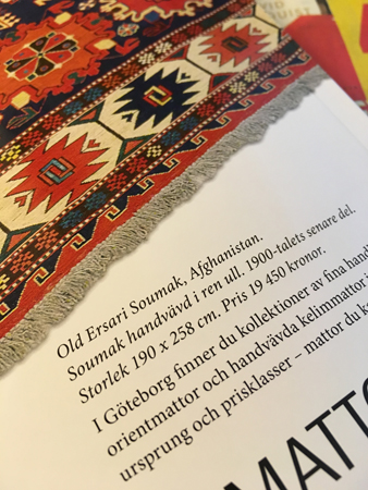 Fin matta på baksidan av Antik o Auktion Fin matta på baksidan av Antik o Auktion