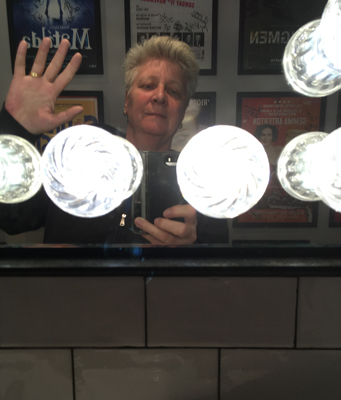 Selfie på ett teaterkafé