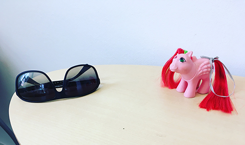  Solbrillor och häst