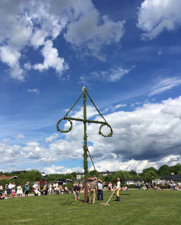 Midsommarstången rest