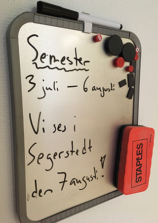Semester på tavlan
