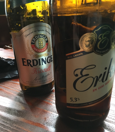 Öl Erdinger och Eriksberg