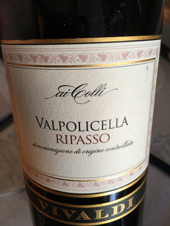 Valpolicella ripasso ai Colli Vivaldi 2015