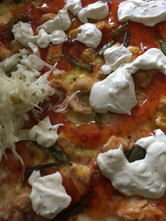 Pizza med bearnaisesås