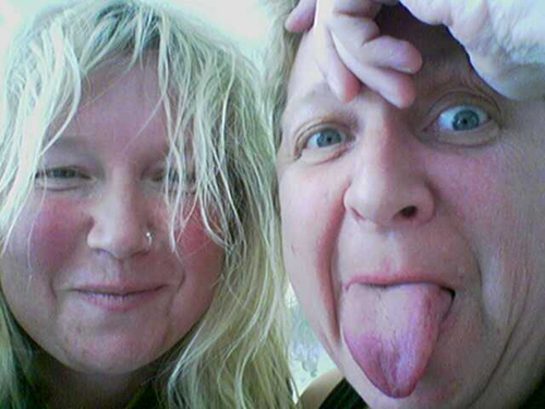 Anna och jag midsommarafton 2008