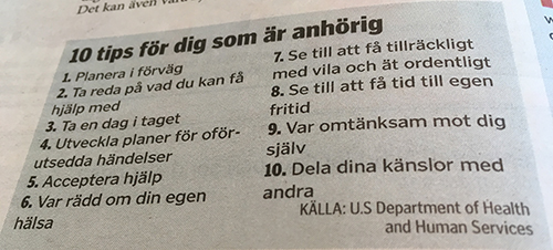 Tips till dig som är anhörig