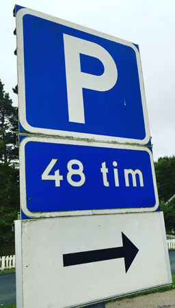 Parkering 48 timmar skylt