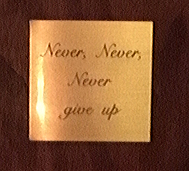 Never never never give up