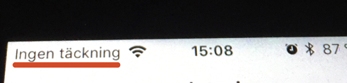 Ingen täckning