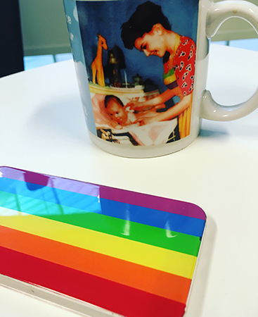 Jobbmobil och jobbmugg