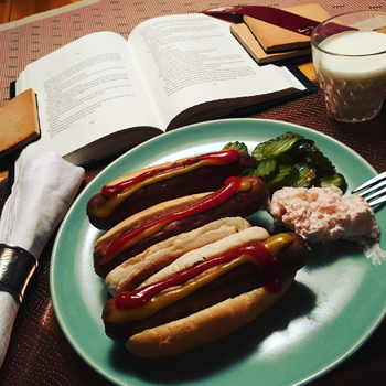 Kycklingchorizo med bröd och tillbehör