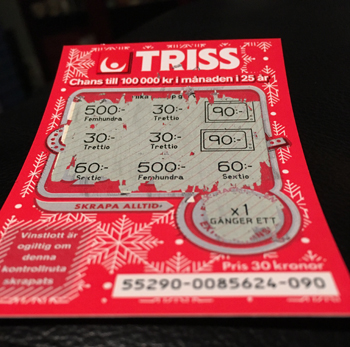 Trisslott med vinst 30 kr