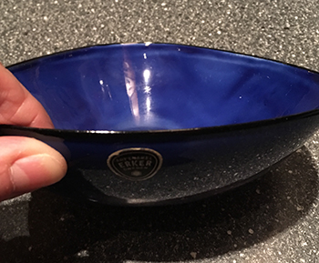 Blå skål formgivare Arne Erkers