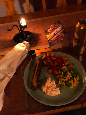 Kycklingchorizo med potatisklyftor Kycklingchorizo med potatisklyftor