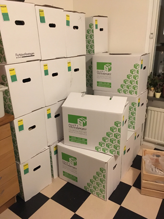 Flyttlådor i köket
