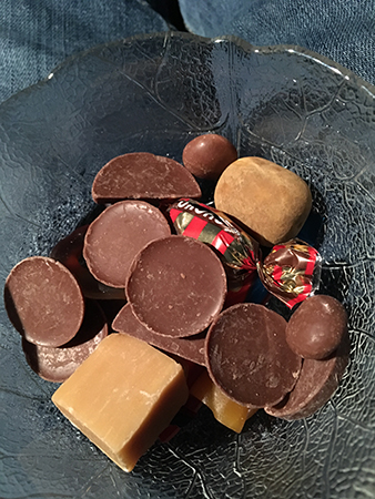 Lösgodis i glasskål