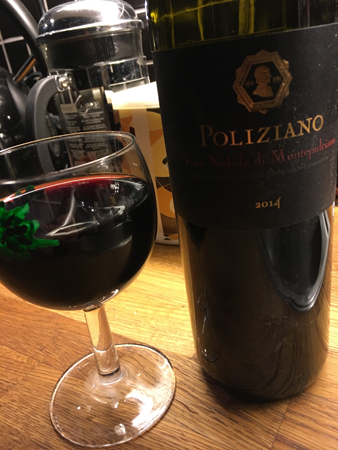 Poliziano 2014 glas och flaska