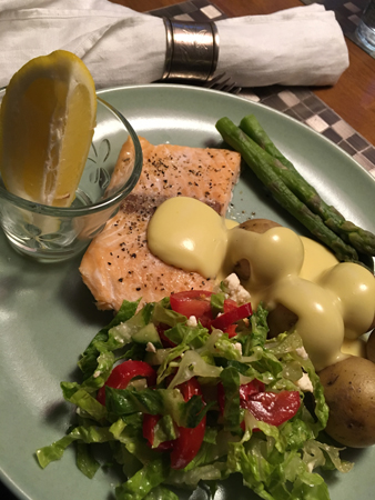 Lax potatis och grönsaker