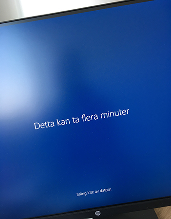 Windowsuppdatering på jobbdatorn