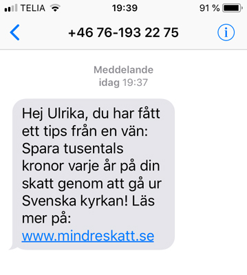Sms mindre skatt