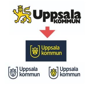 Uppsala kommuns logga gammal och ny