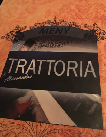 Meny Trattoria Alessandro