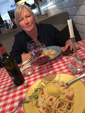 Anna och pasta hos Alessandro