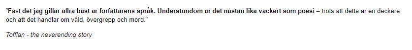 Min text om Bödelskyssen citerad hos Mons Kallentoft