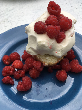 Margaretabakelse med hallon