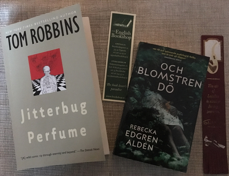 Böckerna Jitterbug Perfume och Och blomstren dö