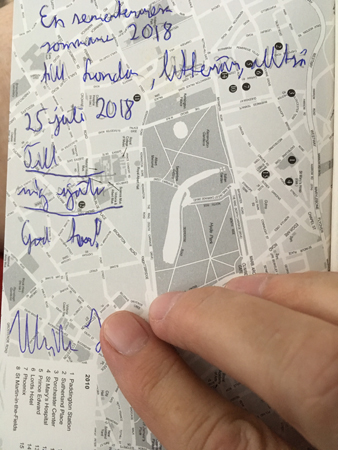 Dedikation till mig själv i boken Himmel över London