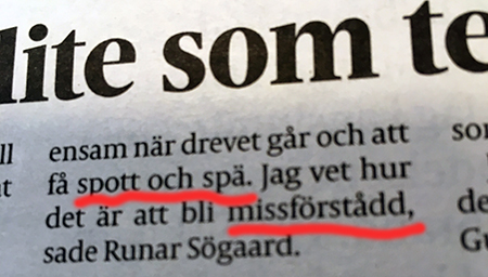 Spott och spä Runar Sögaard i UNT