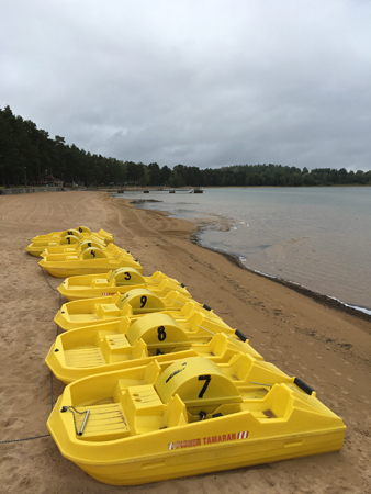 Trampbåtar vid Sjövik i Varamon