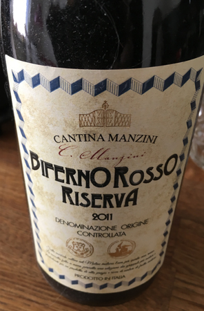 Cantina Manzinis vin Biferno Rosso Riserva 2011