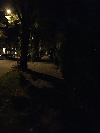 Septemberkväll på väg för att möta A fr jobbet