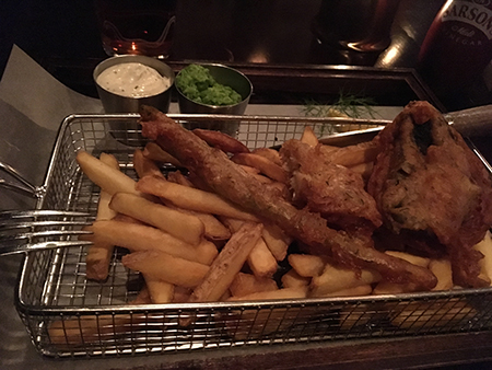 Fried veggies and chips